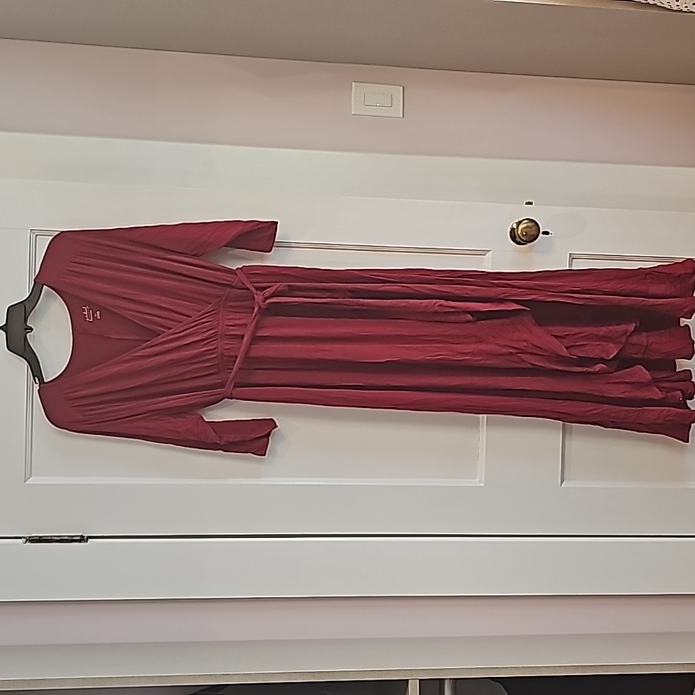 Maternity Faux Wrap Maxi Dress